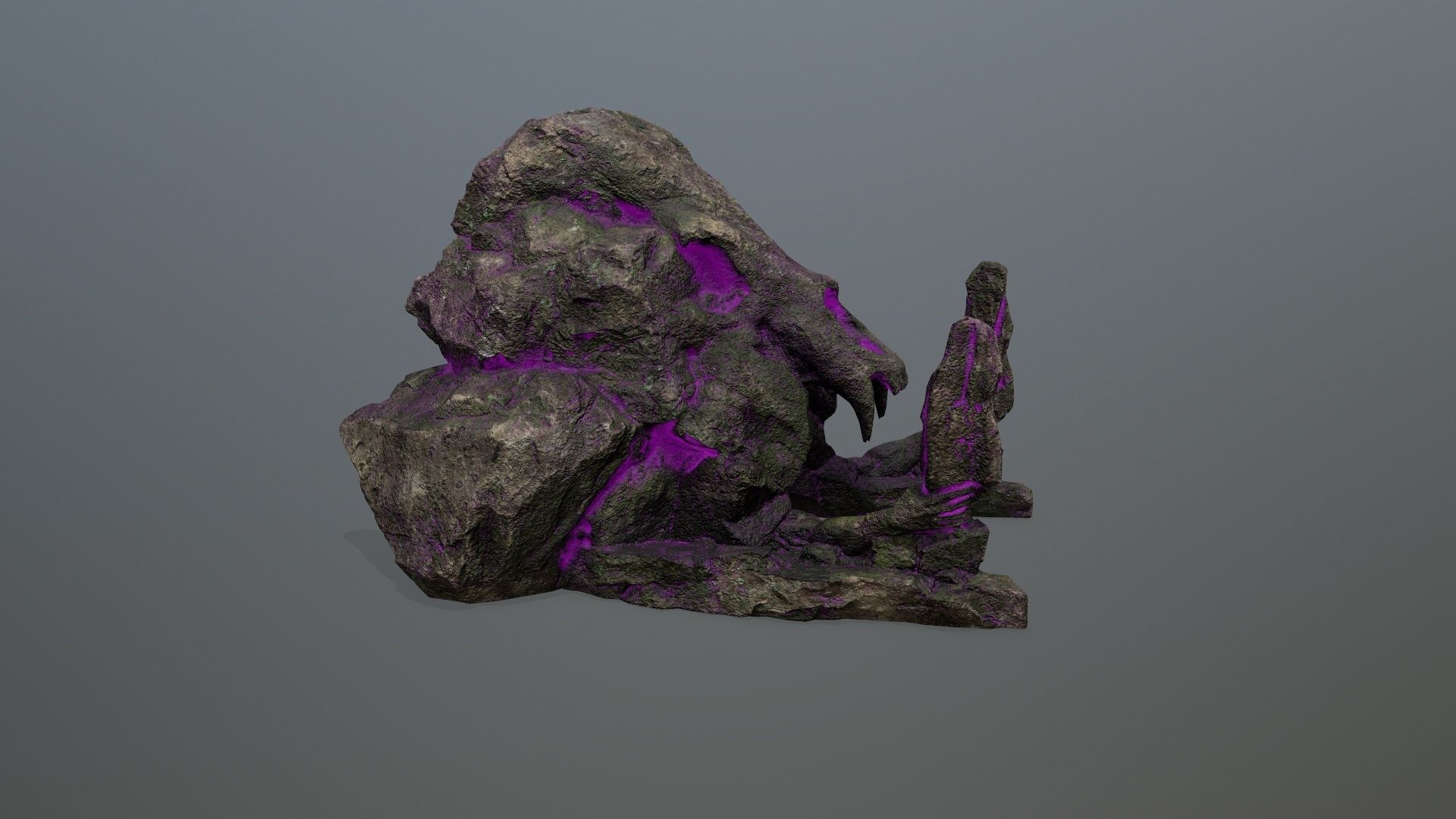 skull gate Low-poly 3D model_4