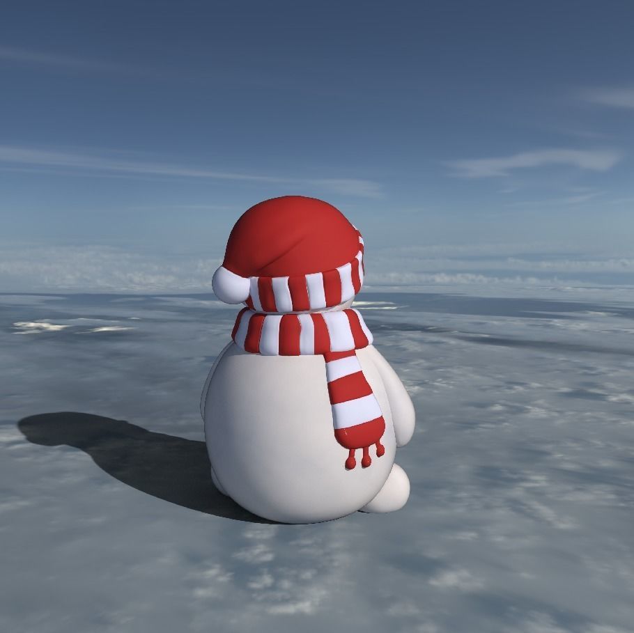 Snowman 3D print model_4