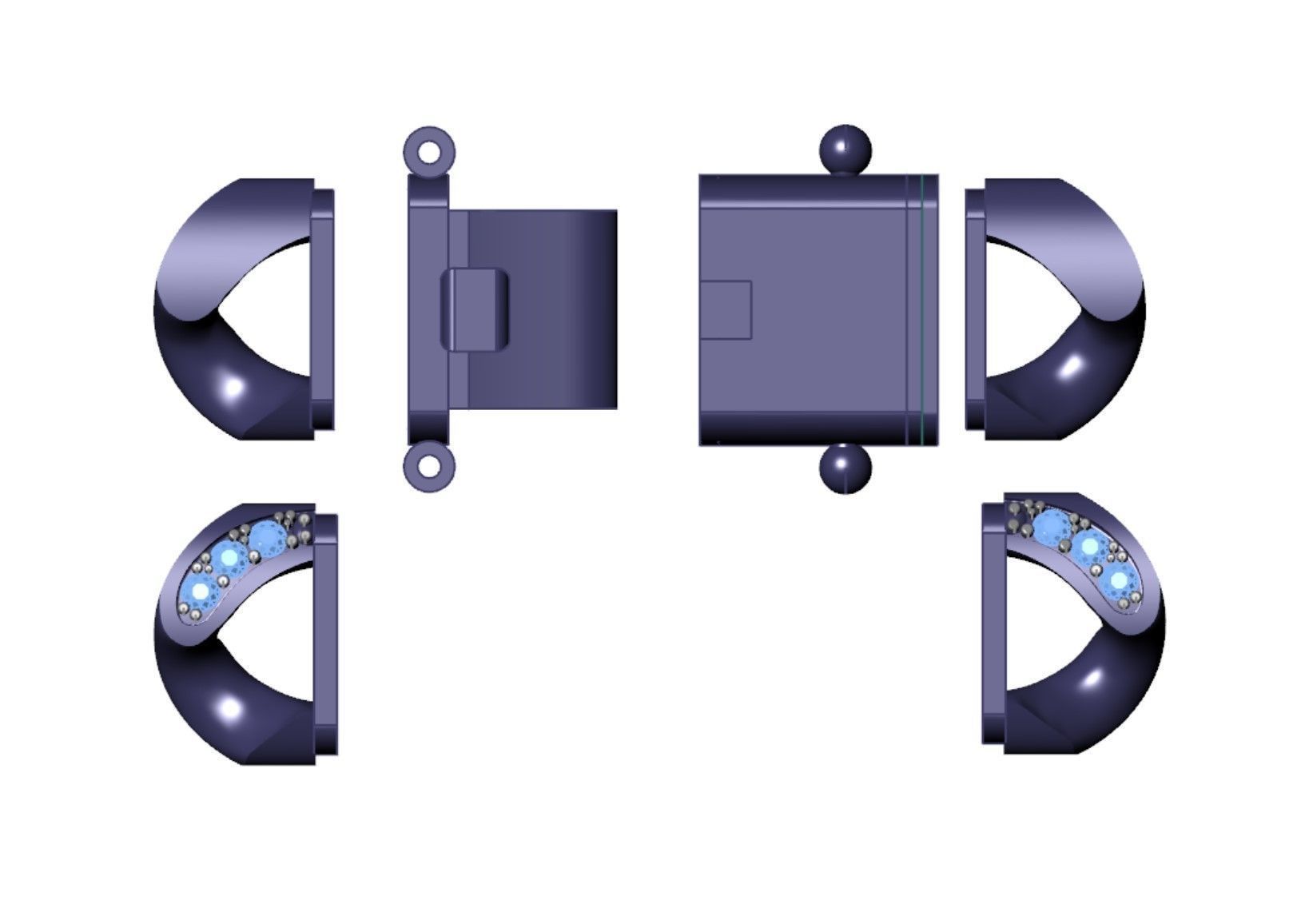 LUXURY chain bracelet necklace Just STL 3D model_8