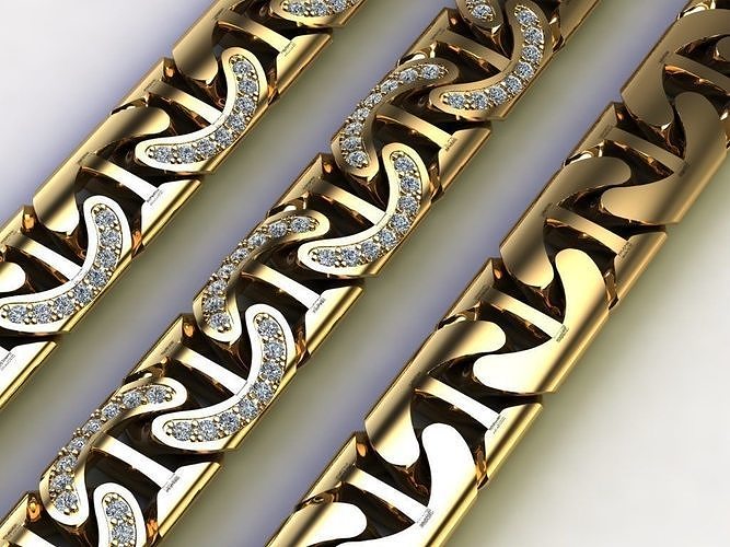 LUXURY chain bracelet necklace Just STL 3D model