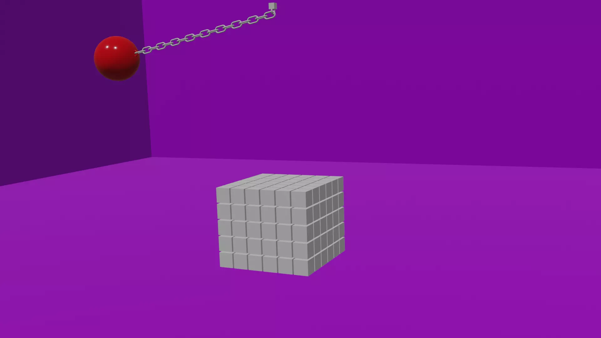 Ball hitting some cubes Free low-poly 3D model_0