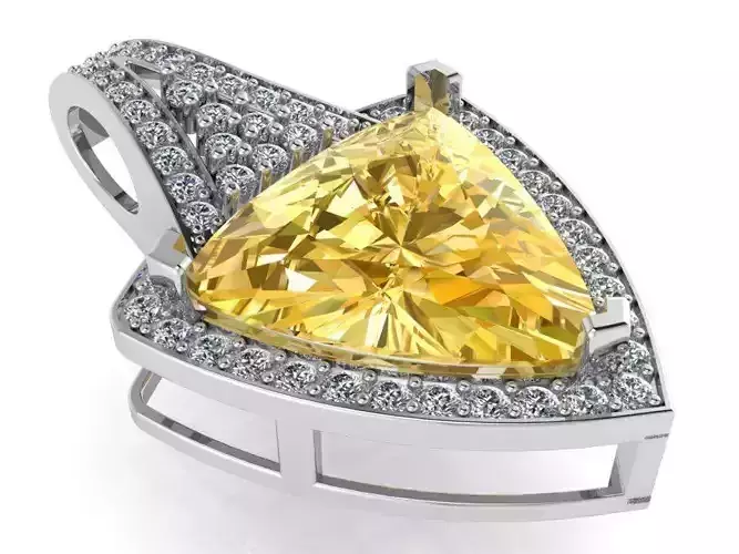 Trilliant Halo Pendant 0634 3D print model