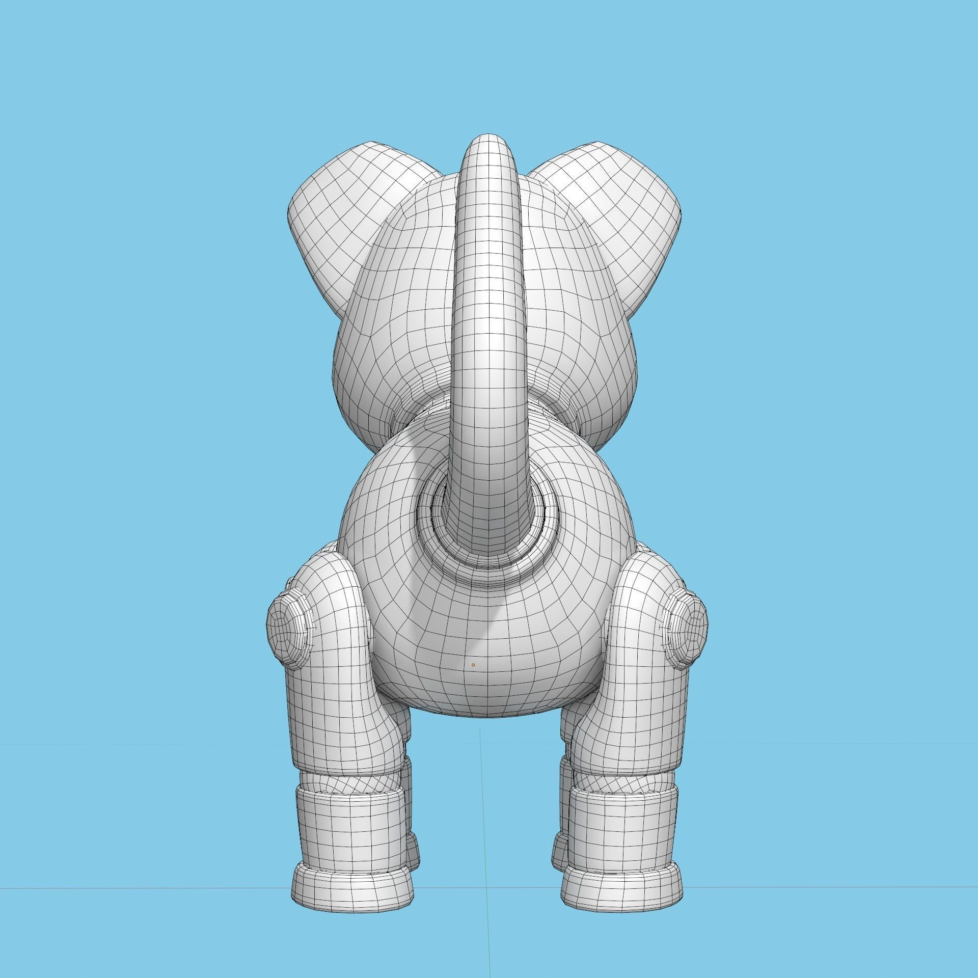 Plastic cute robot dog toy  Low-poly 3D model_7