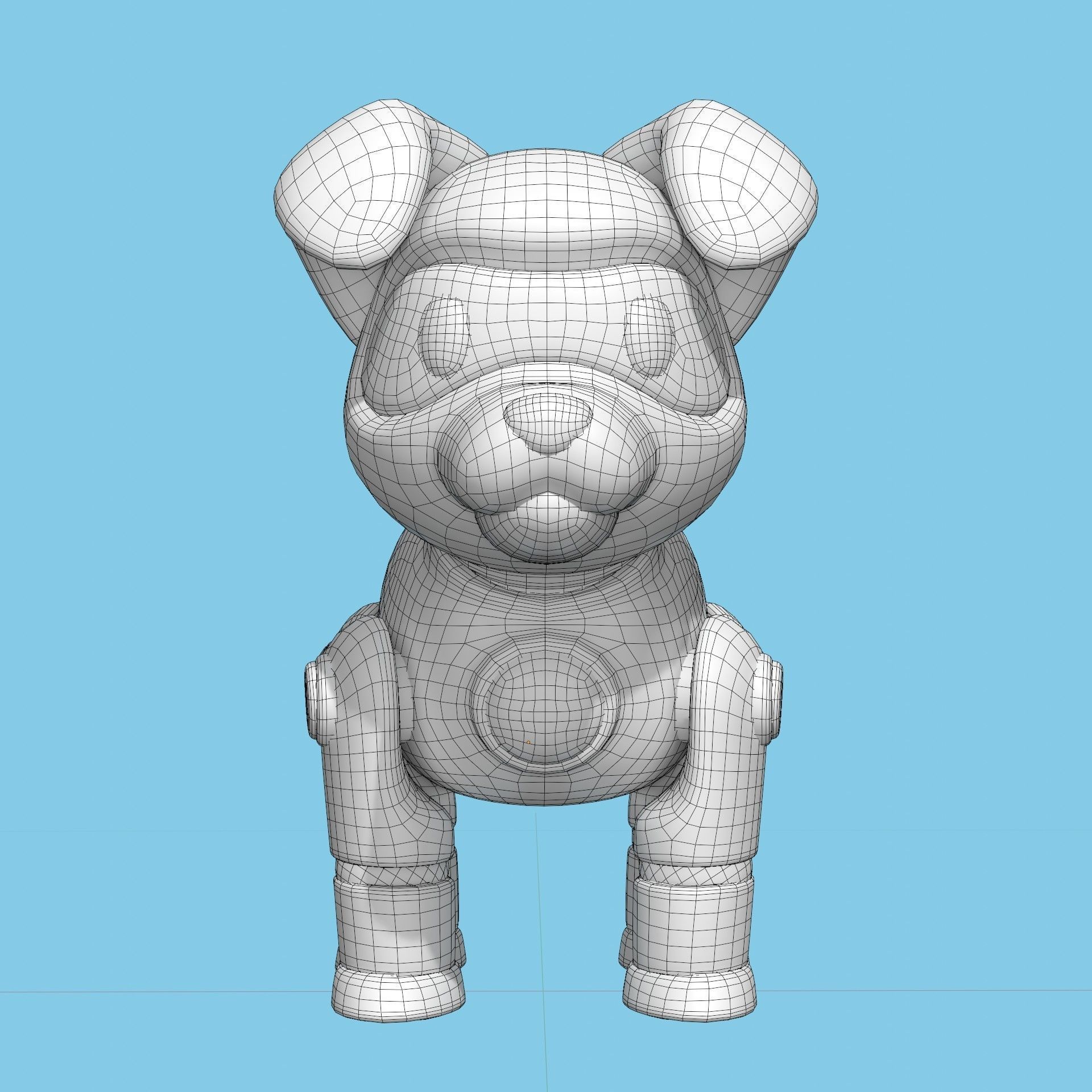 Plastic cute robot dog toy  Low-poly 3D model_6