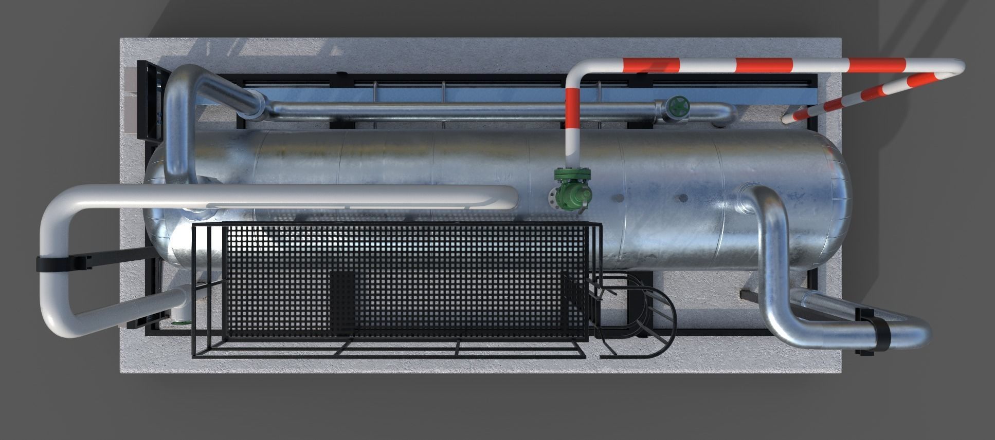 Oil and gas tank separator PBR realistic for visualization 3D model_3