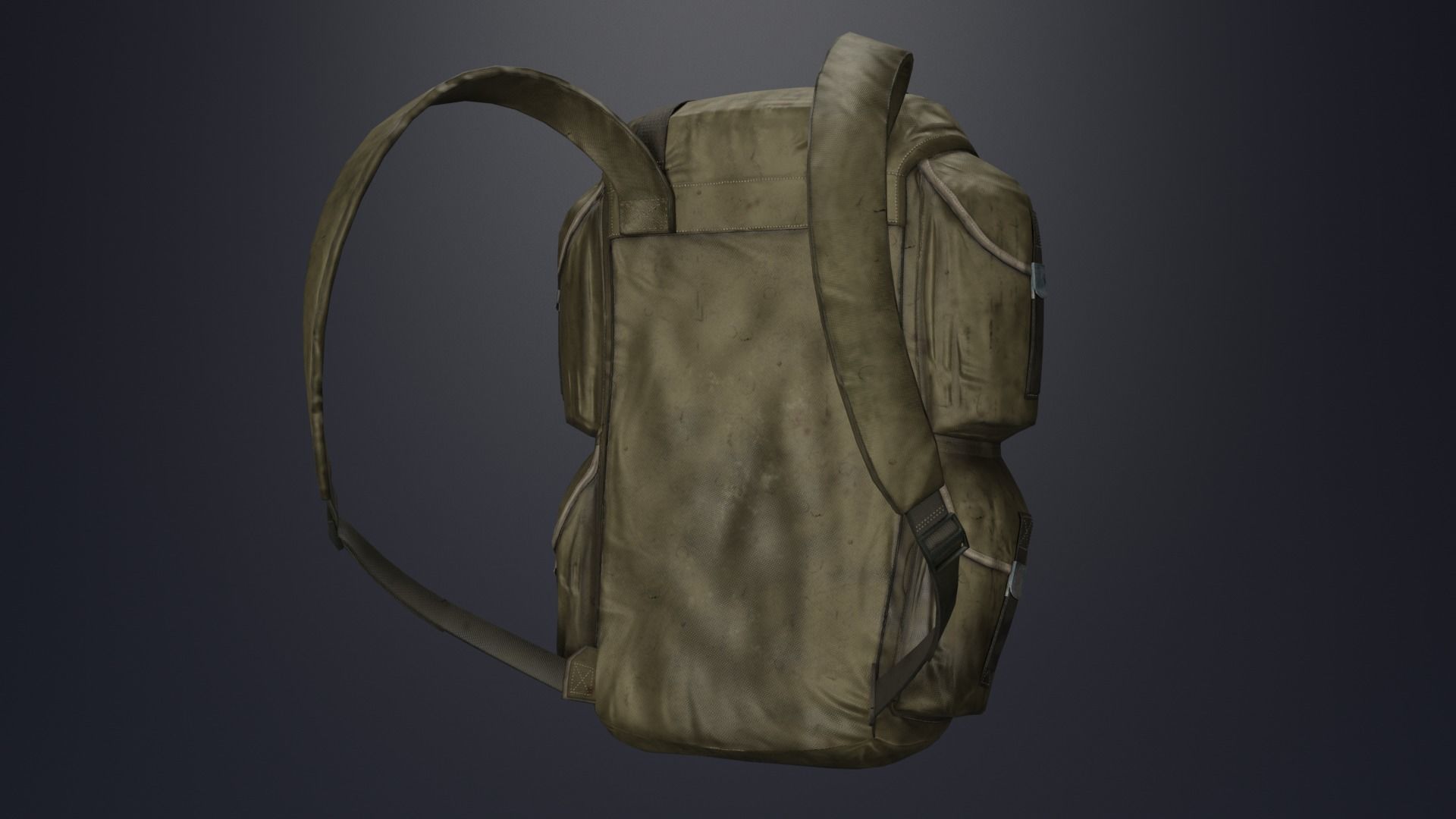 backpack stalker Low-poly 3D model_4