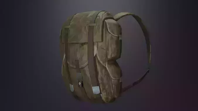 backpack stalker Low-poly 3D model