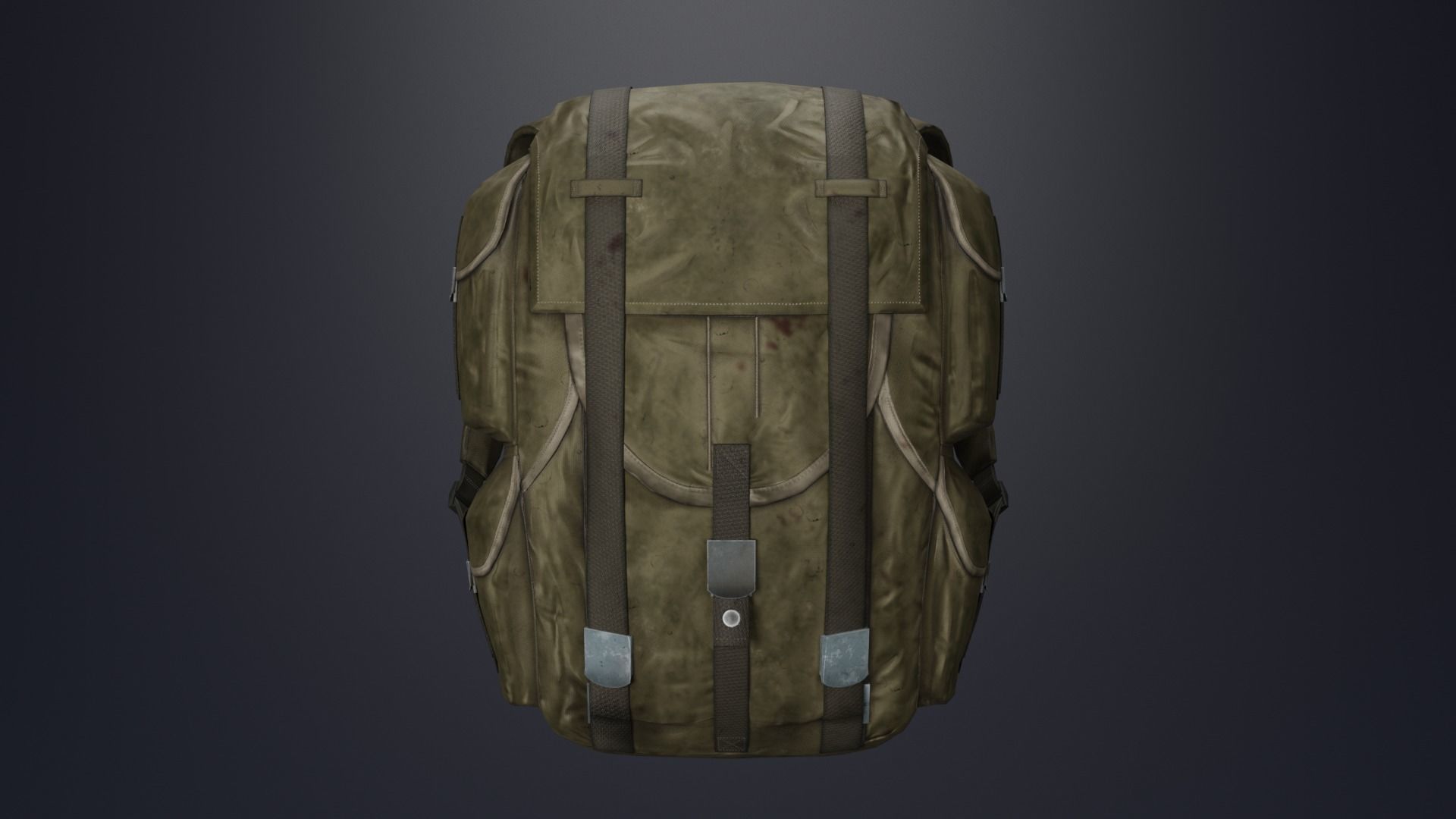 backpack stalker Low-poly 3D model_2