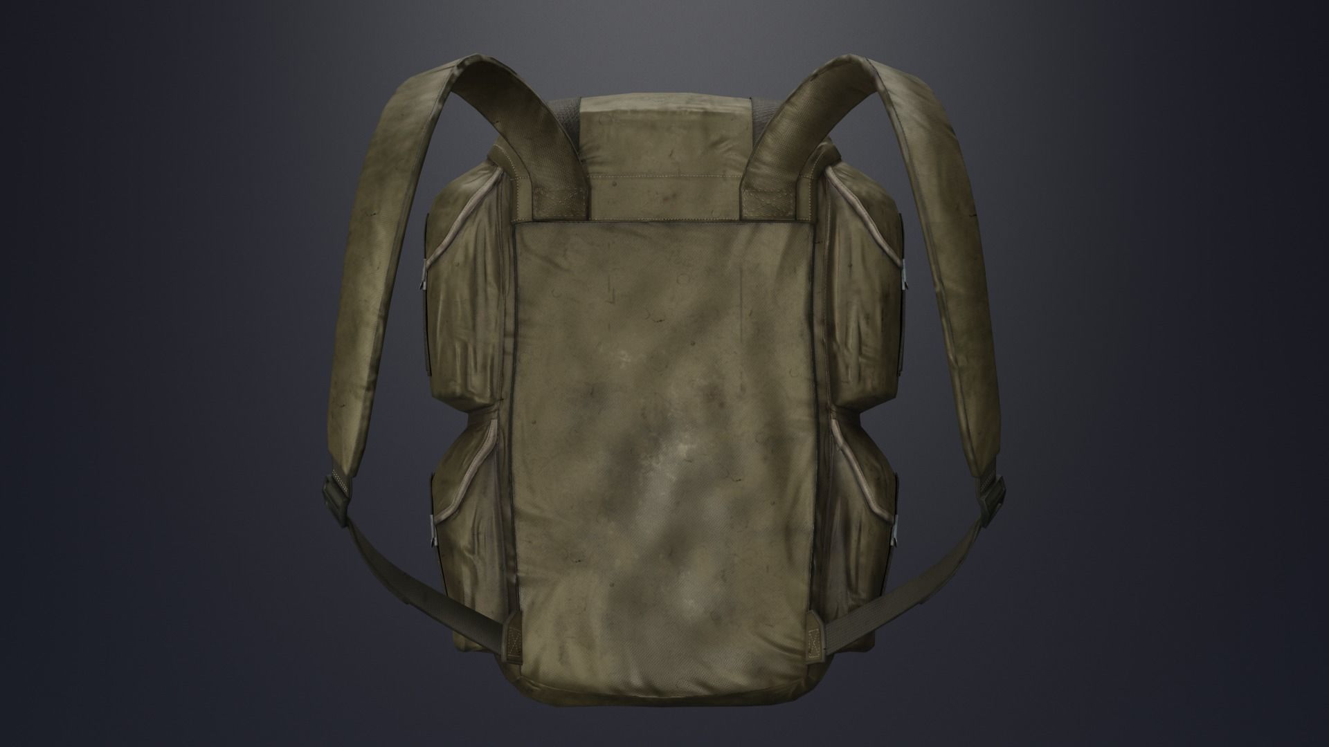 backpack stalker Low-poly 3D model_6