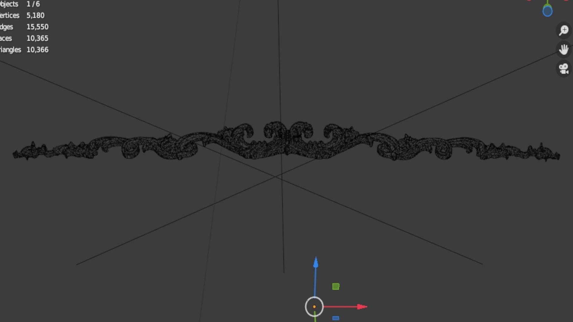 Classic carved decor ornament 408 3D model_6