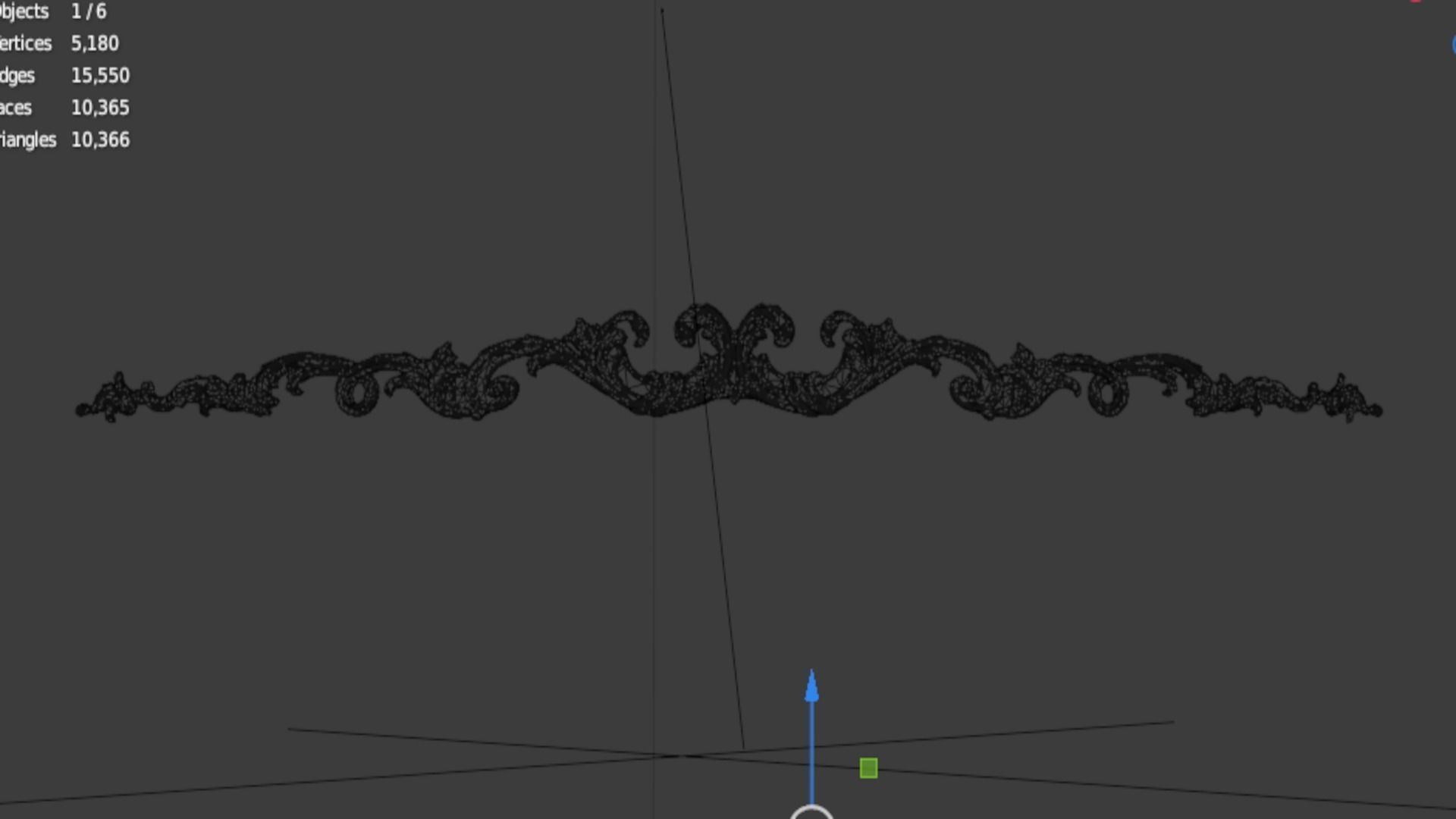 Classic carved decor ornament 408 3D model_5