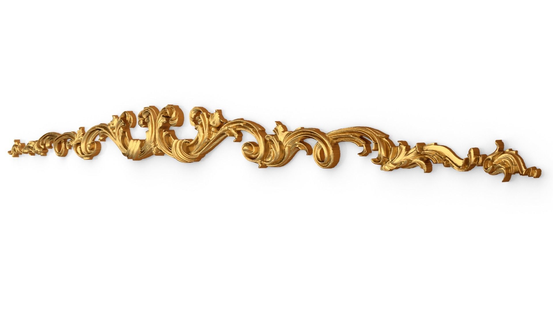 Classic carved decor ornament 408 3D model_2