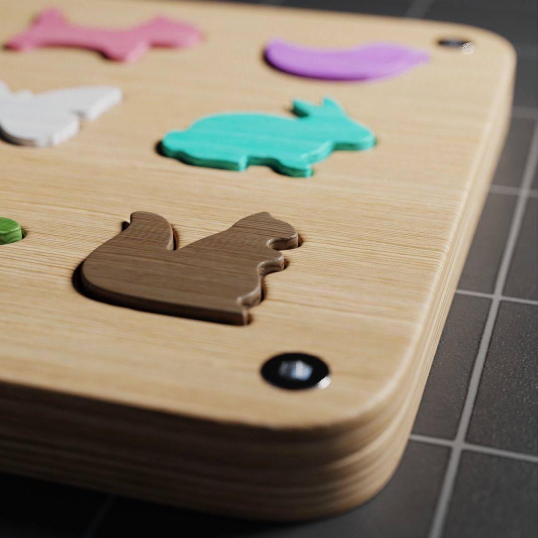 Wooden Puzzle Toy Triggering Cognitive Creativity 3D model_2