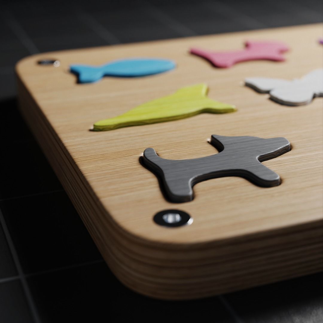 Wooden Puzzle Toy Triggering Cognitive Creativity 3D model_3