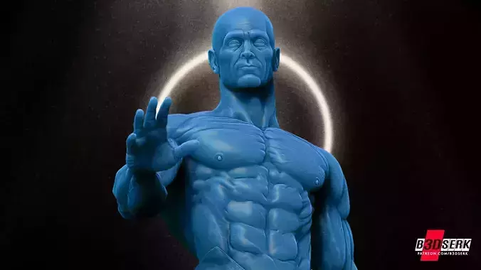 B3DSERK Dr Manhattan Sculpture Tested for 3D printing