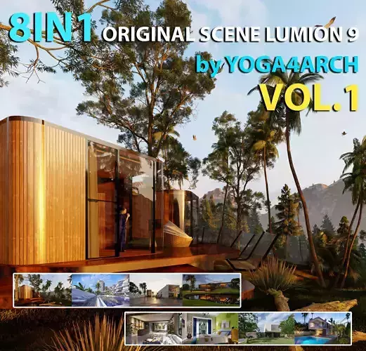 16 PREMIUM SCENE LUMION 9 AND ABOVE  BY YOGA4ARCH  PSD included 