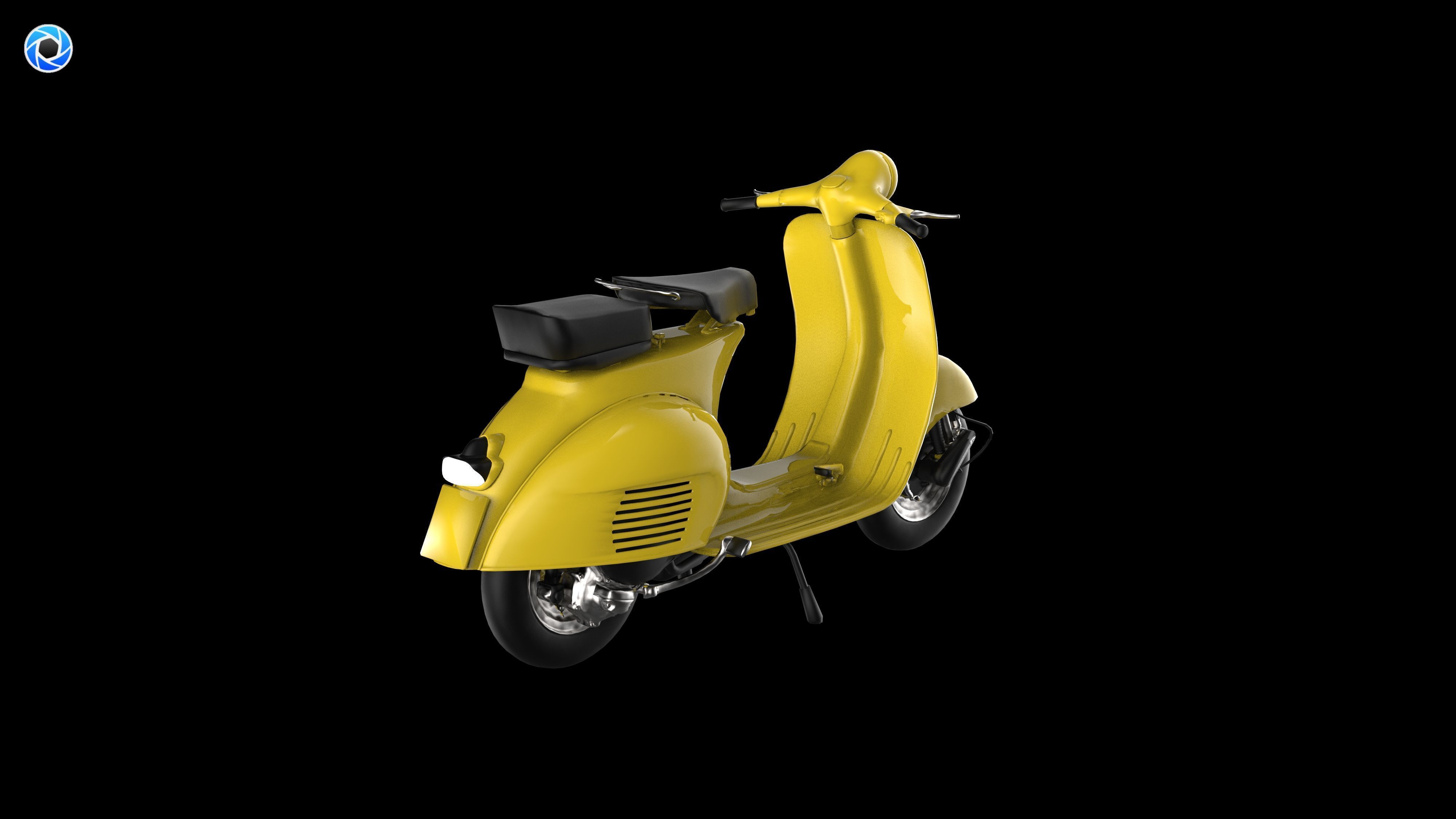 Vespa Scooter 3D model_16