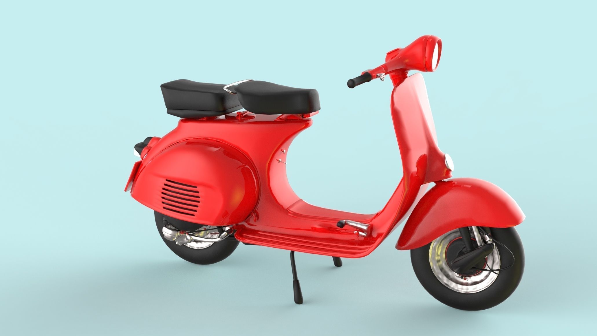 Vespa Scooter 3D model_1