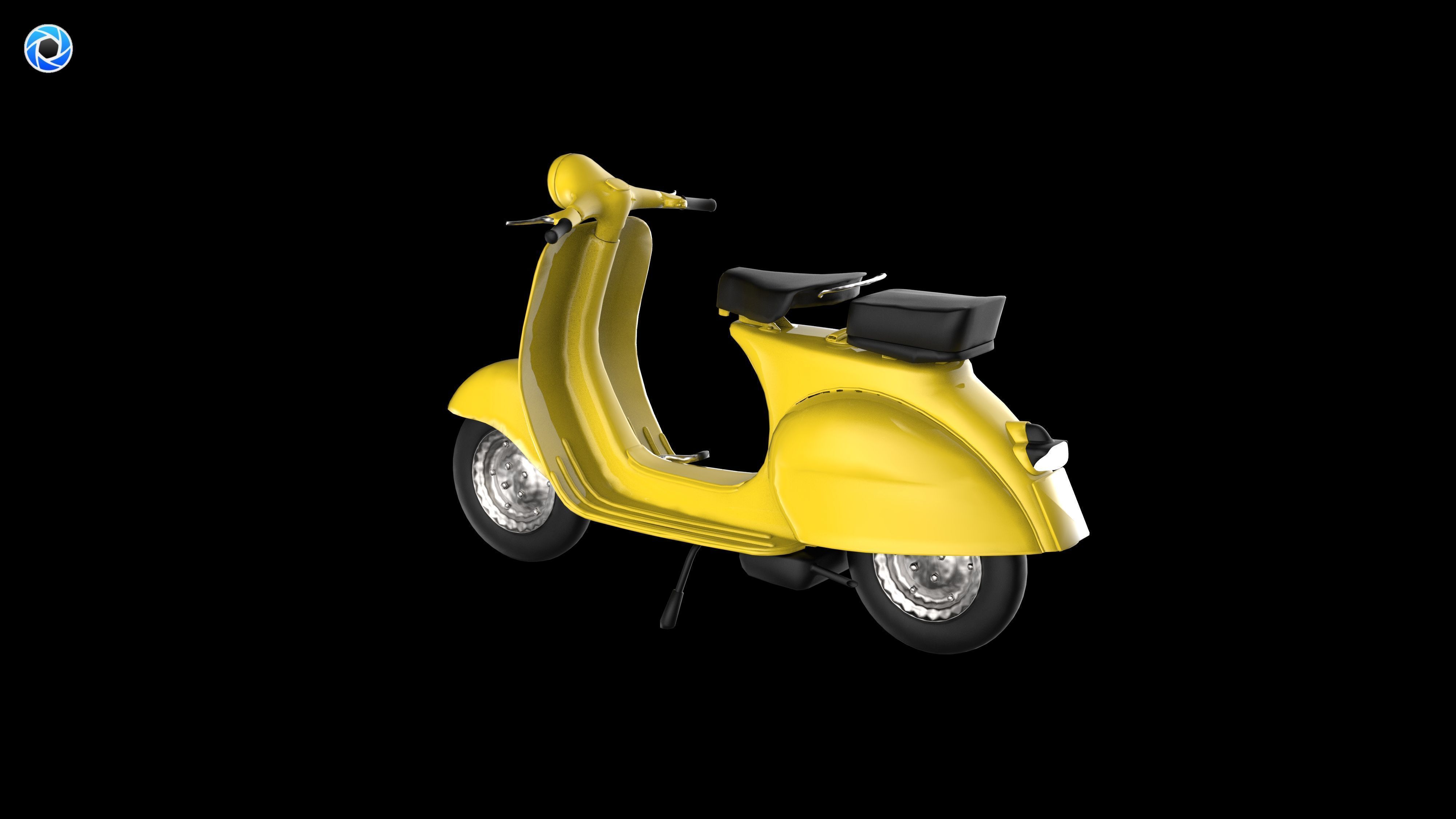 Vespa Scooter 3D model_3