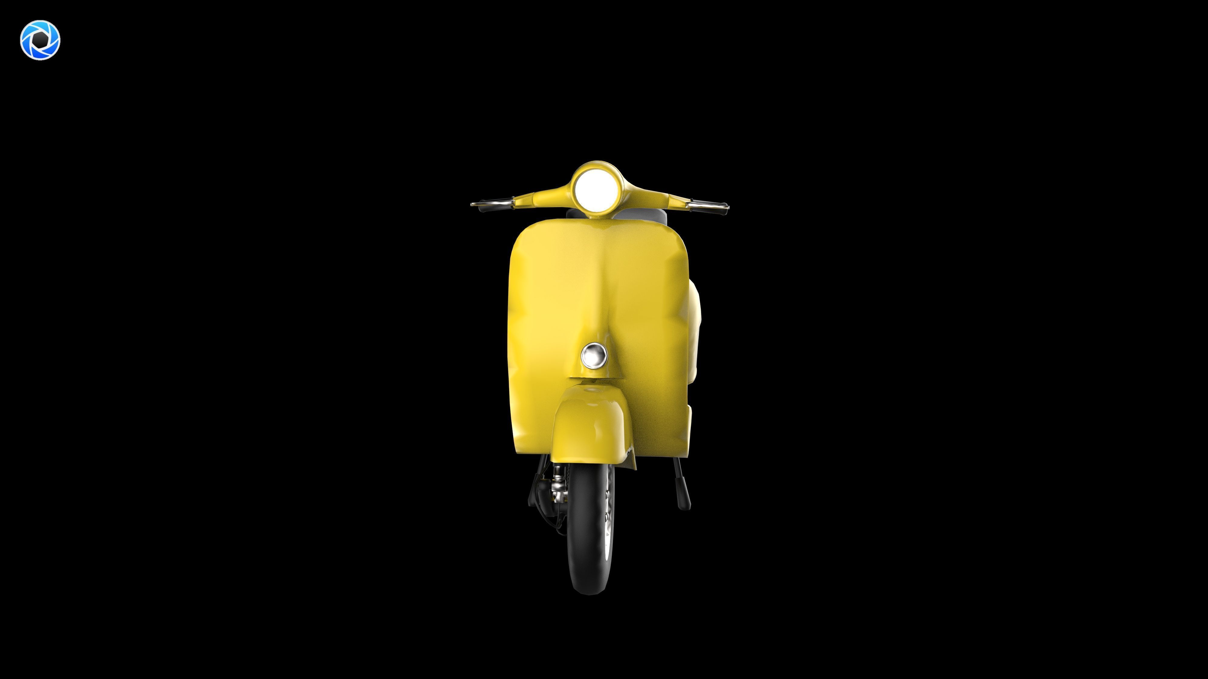 Vespa Scooter 3D model_7