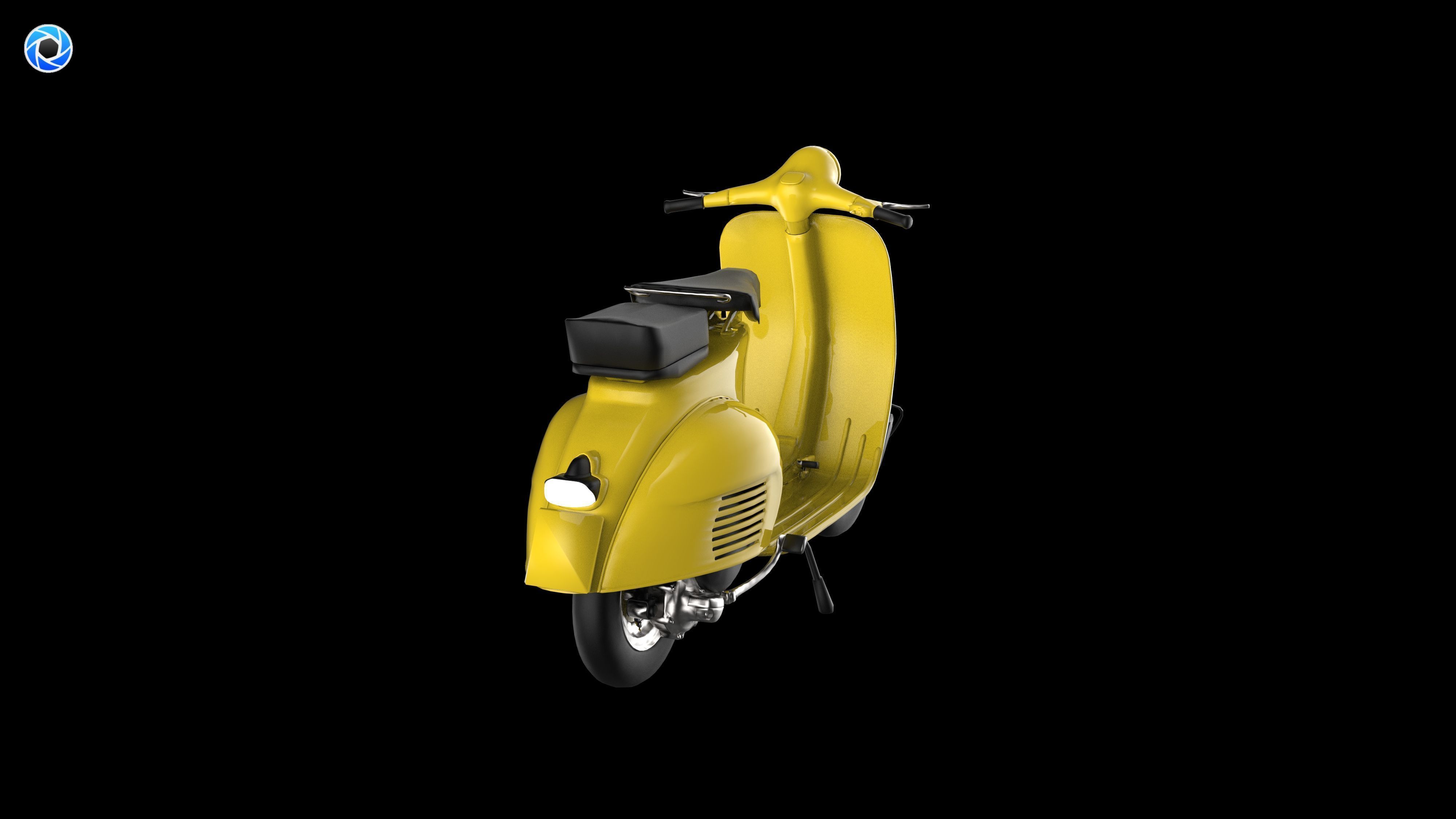 Vespa Scooter 3D model_15