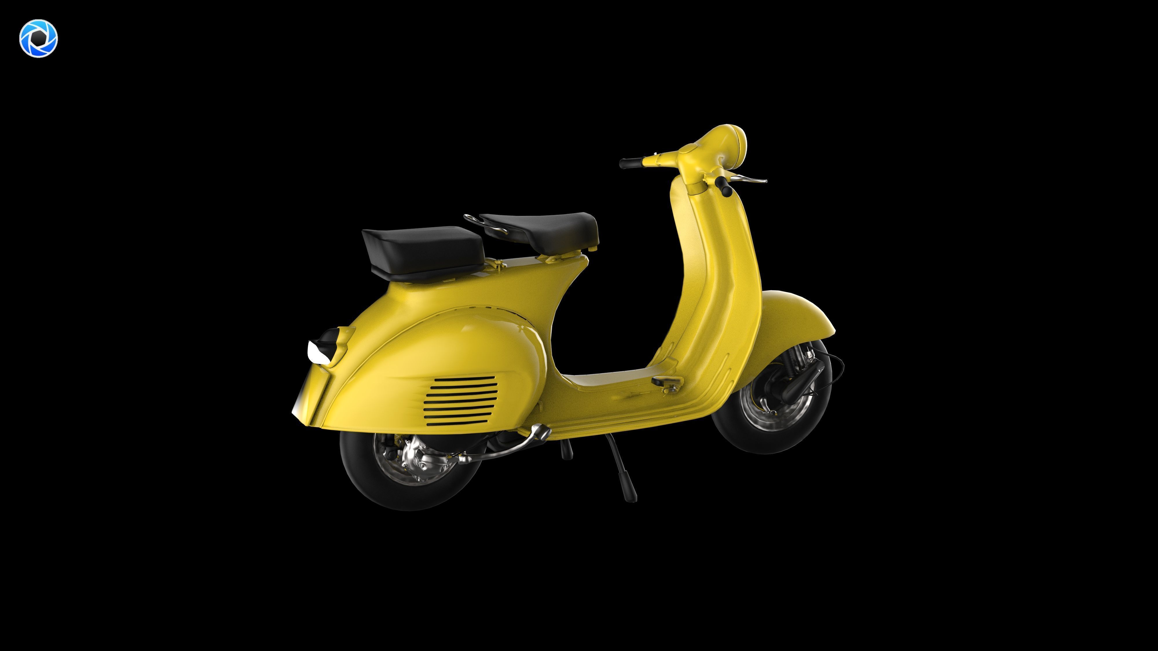Vespa Scooter 3D model_17