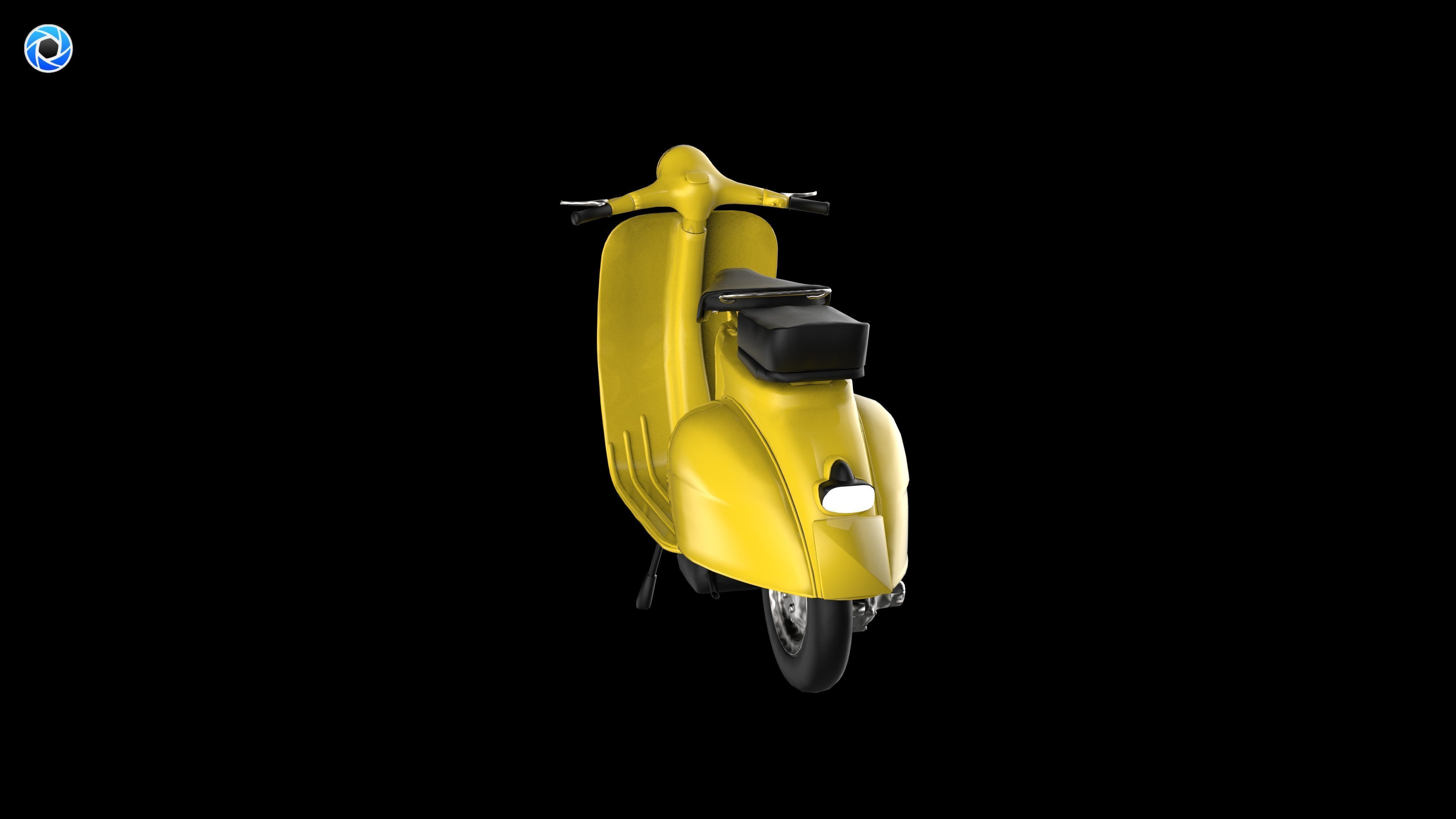 Vespa Scooter 3D model_13