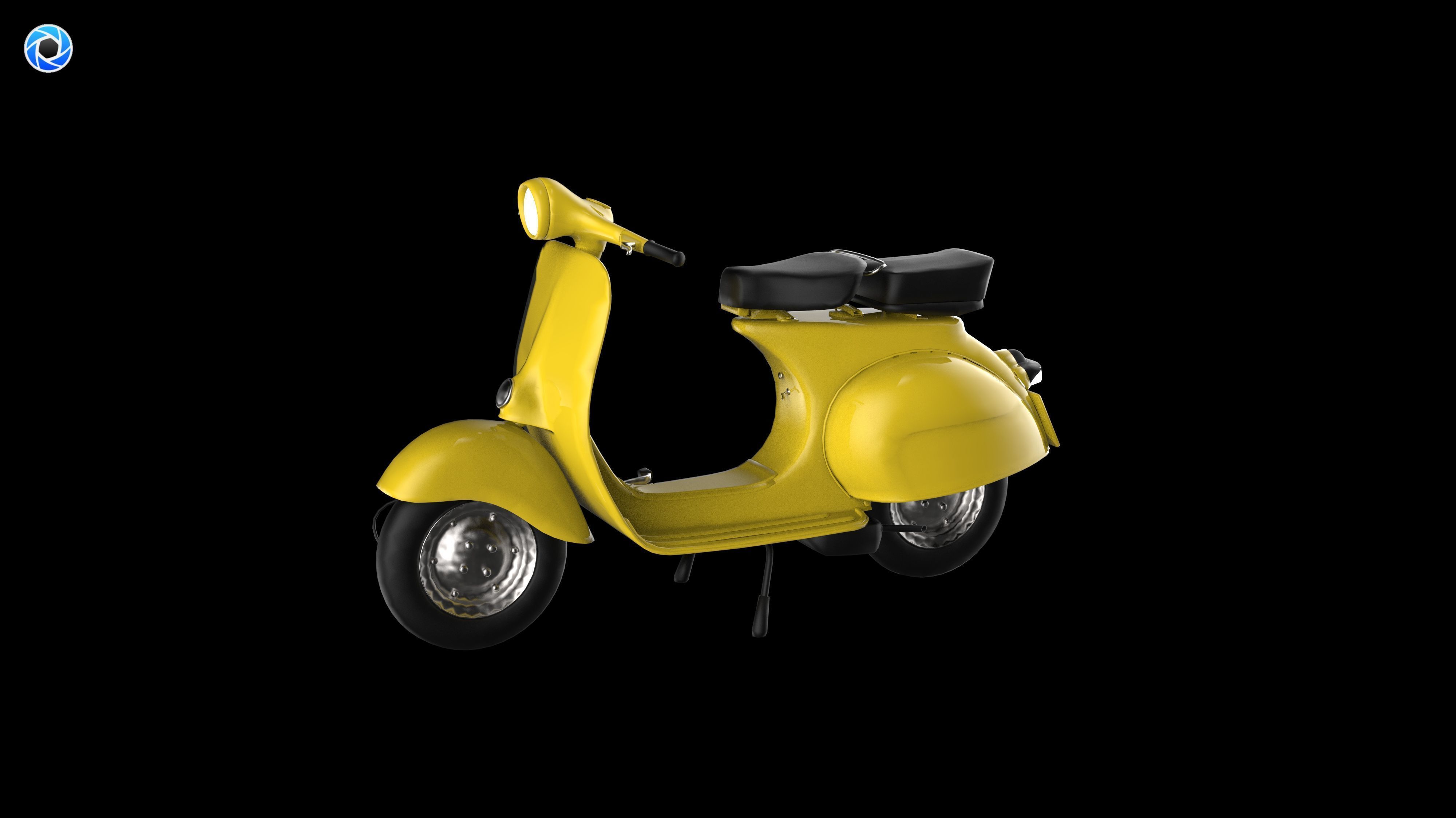 Vespa Scooter 3D model_10