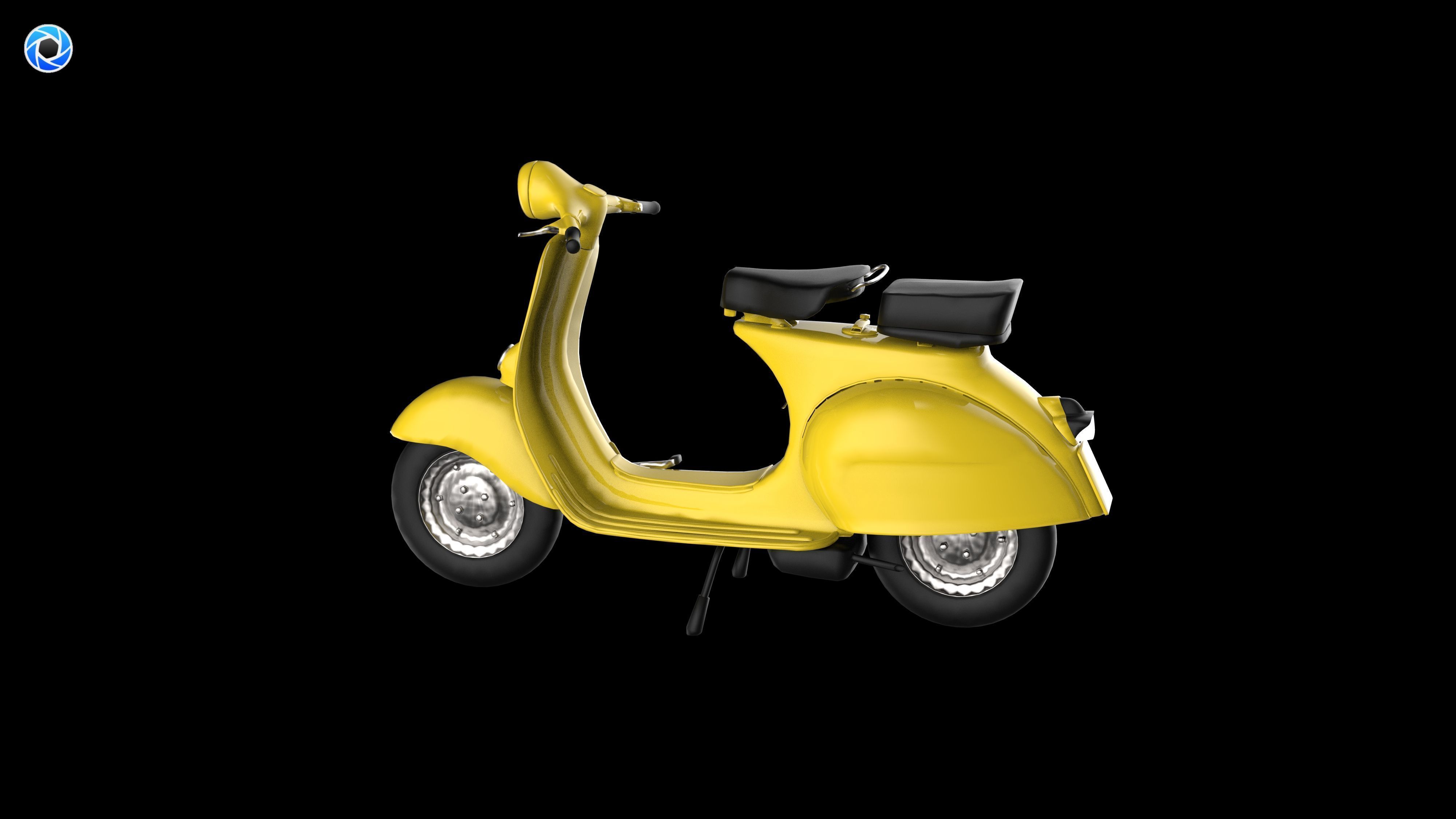 Vespa Scooter 3D model_12
