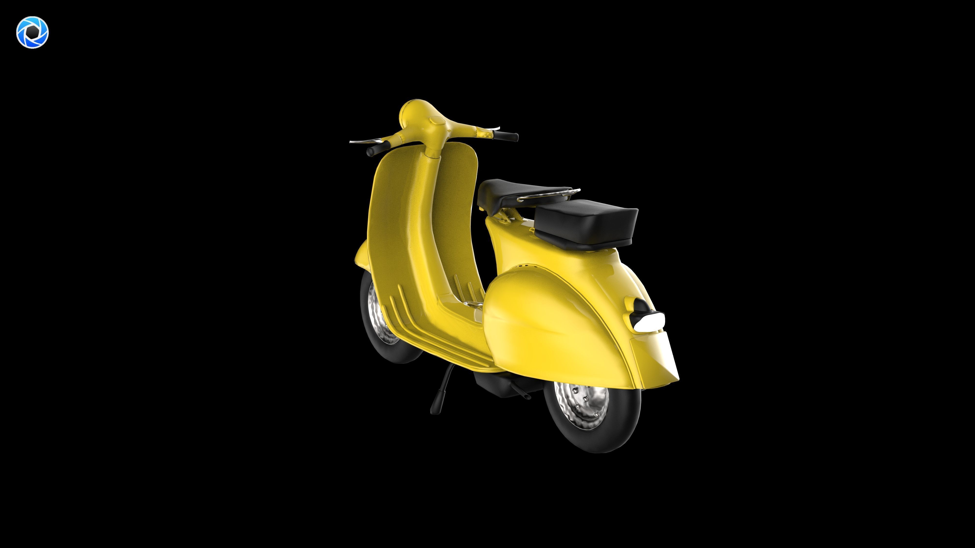 Vespa Scooter 3D model_4