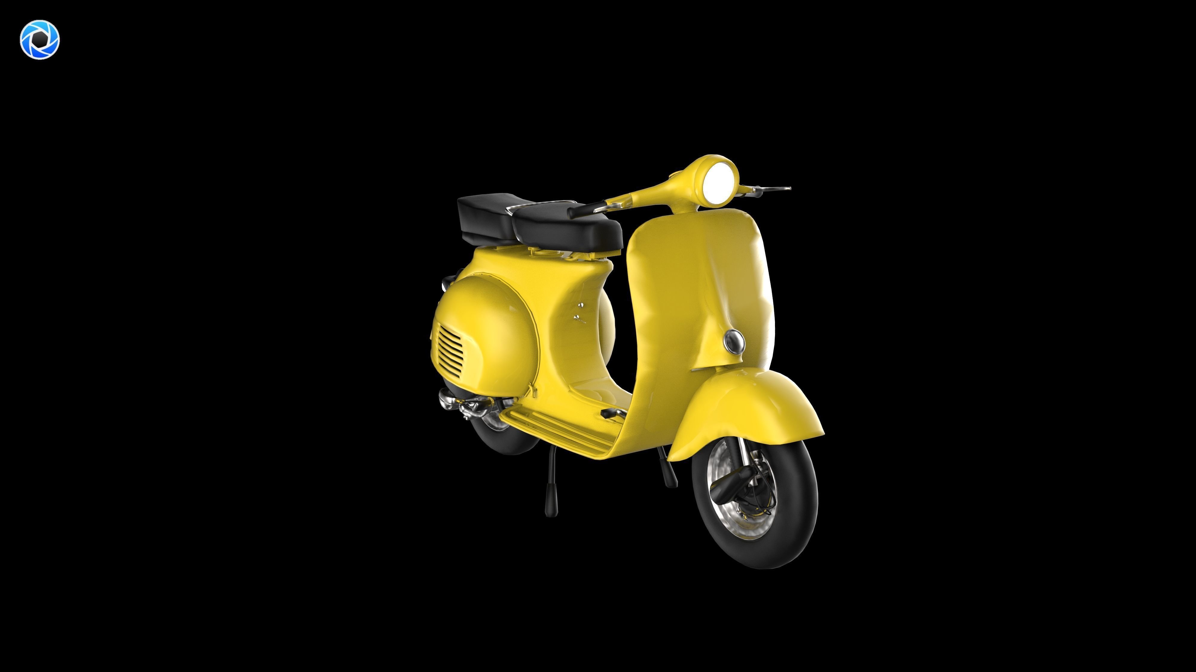 Vespa Scooter 3D model_5