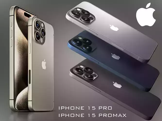 Apple Iphone 15 Pro And Iphone 15 Promax 3D Model