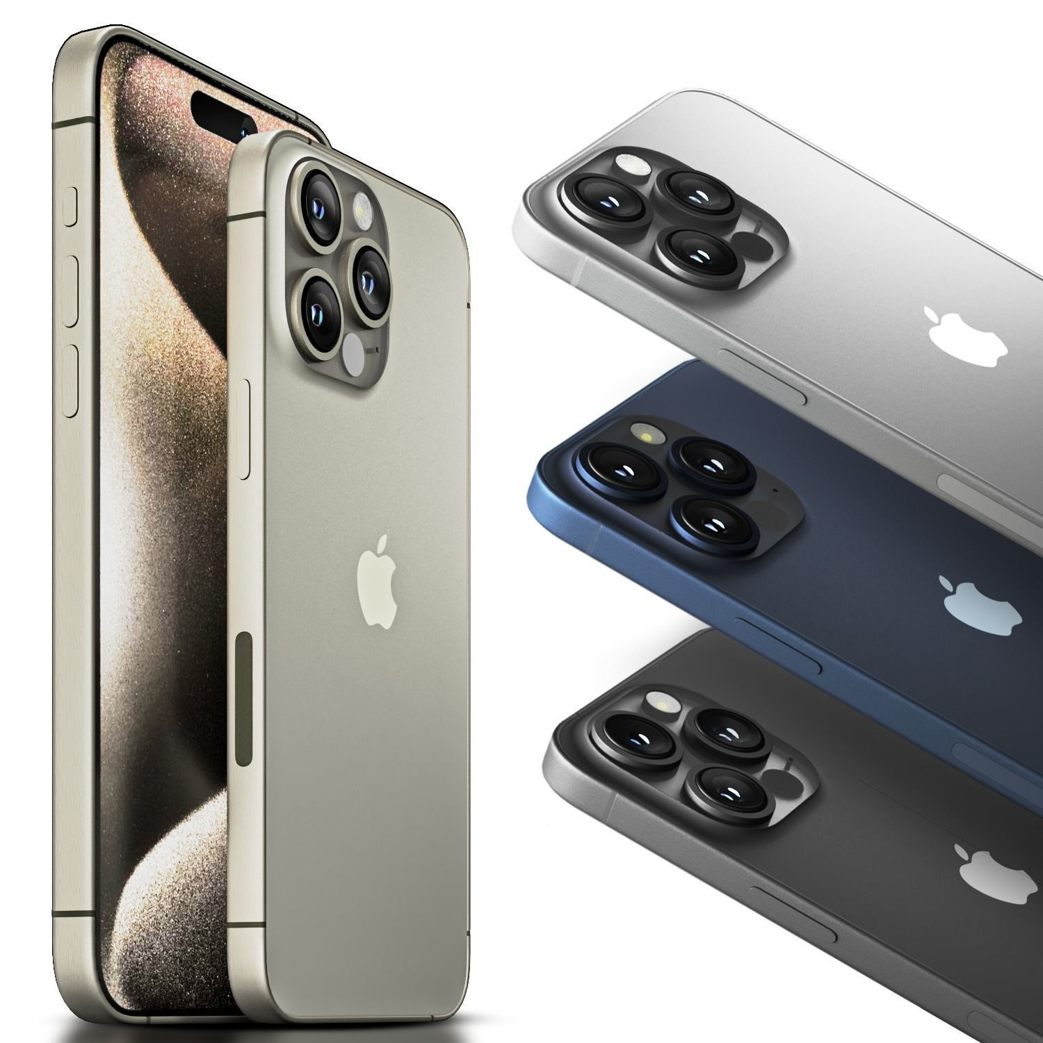 Apple Iphone 15 Pro And Iphone 15 Promax 3D Model 3D model_1