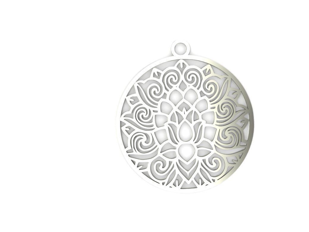 Yoga pendant 3D print model_3