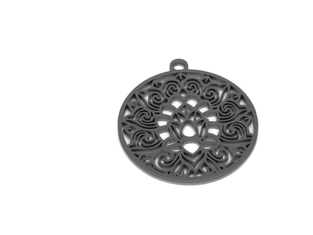 Yoga pendant 3D print model_6