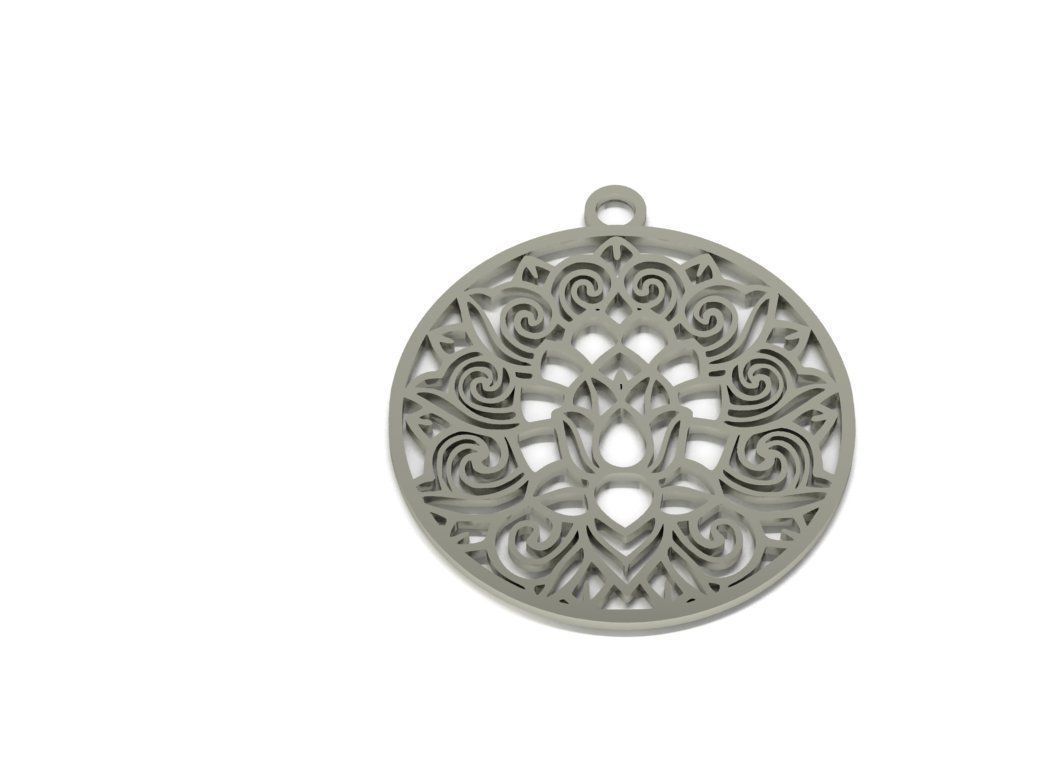 Yoga pendant 3D print model_2