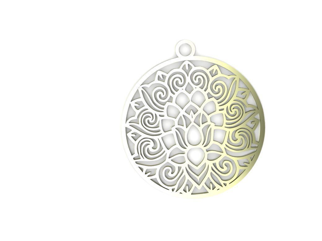 Yoga pendant 3D print model_5