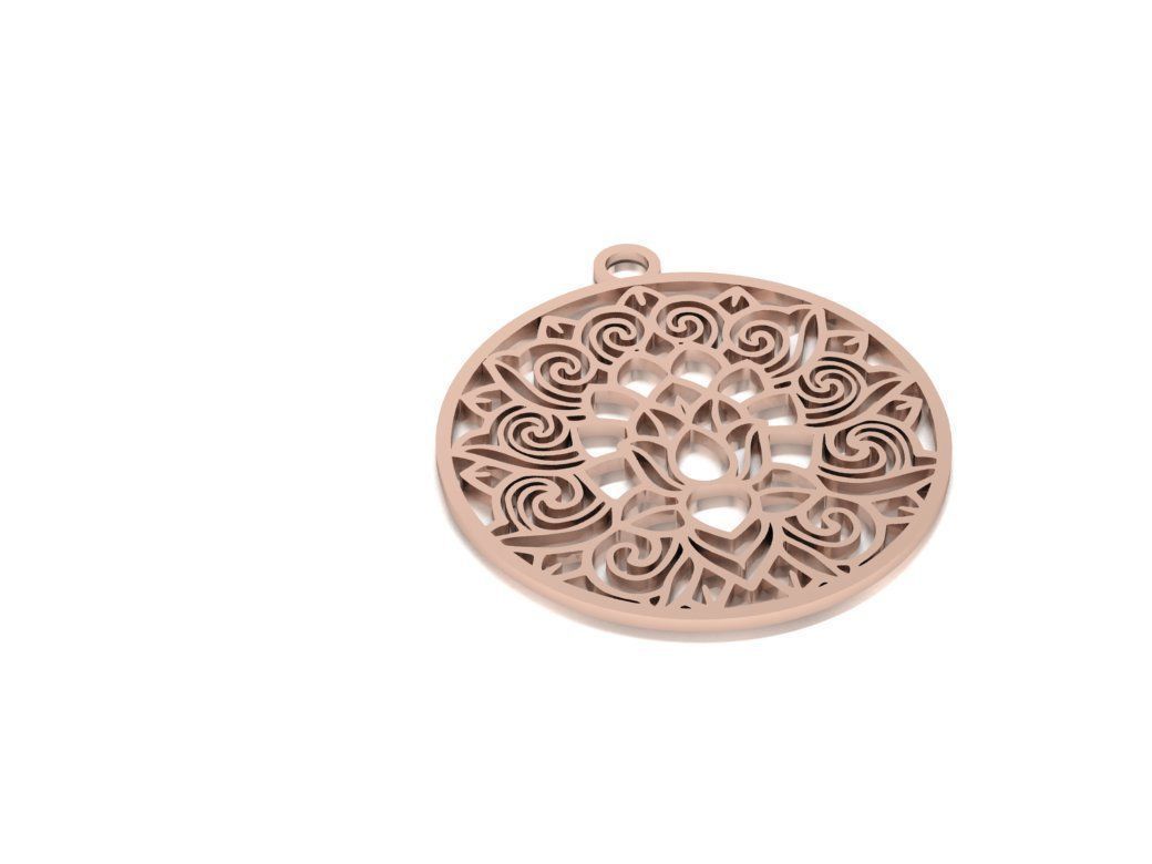 Yoga pendant 3D print model_4