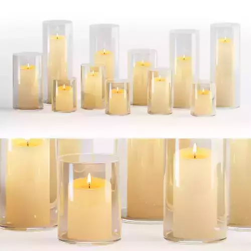 ZARA HOME glass vases with candles