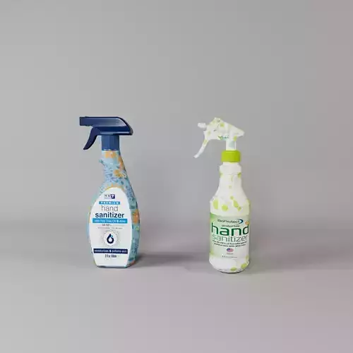 Spray Bottle 3D modeling hand sanitizer