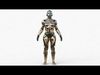 Cyborg Woman Gold  3D model_1