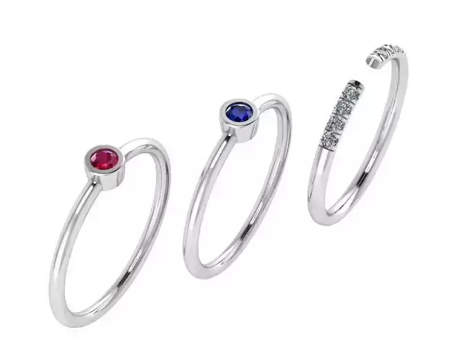 3 pcs Ring Set 0665