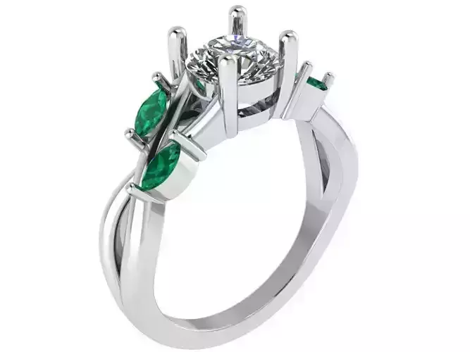 Diamond Twisted Ring 0667