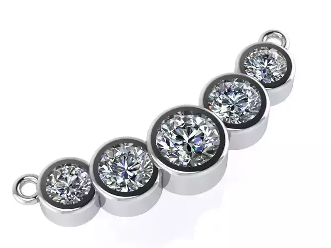 Round Diamond Necklace 0668