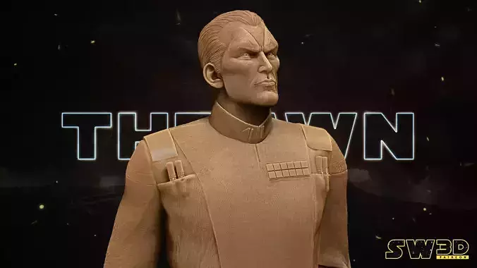 STAR WARS Admiral Thrawn Sculpture Tested for 3D printing
