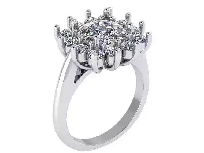 Cluster Diamond Ring 0671