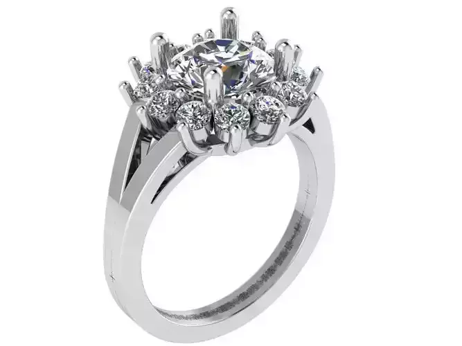 Cluster Split Shank Ring 0673