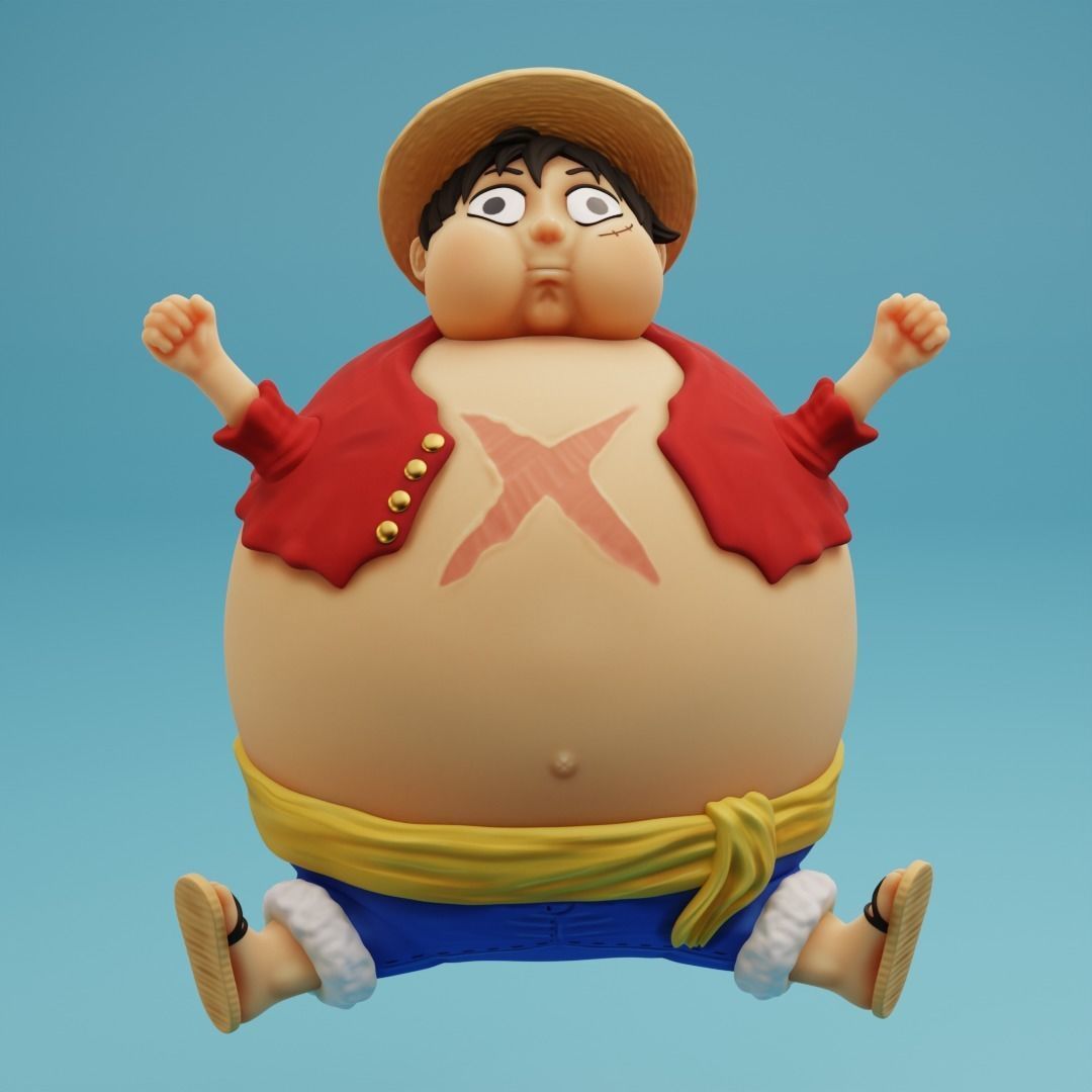 Luffy Balloon One Piece Bauble  3D print model_1