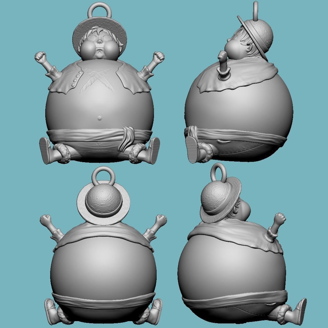 Luffy Balloon One Piece Bauble  3D print model_3