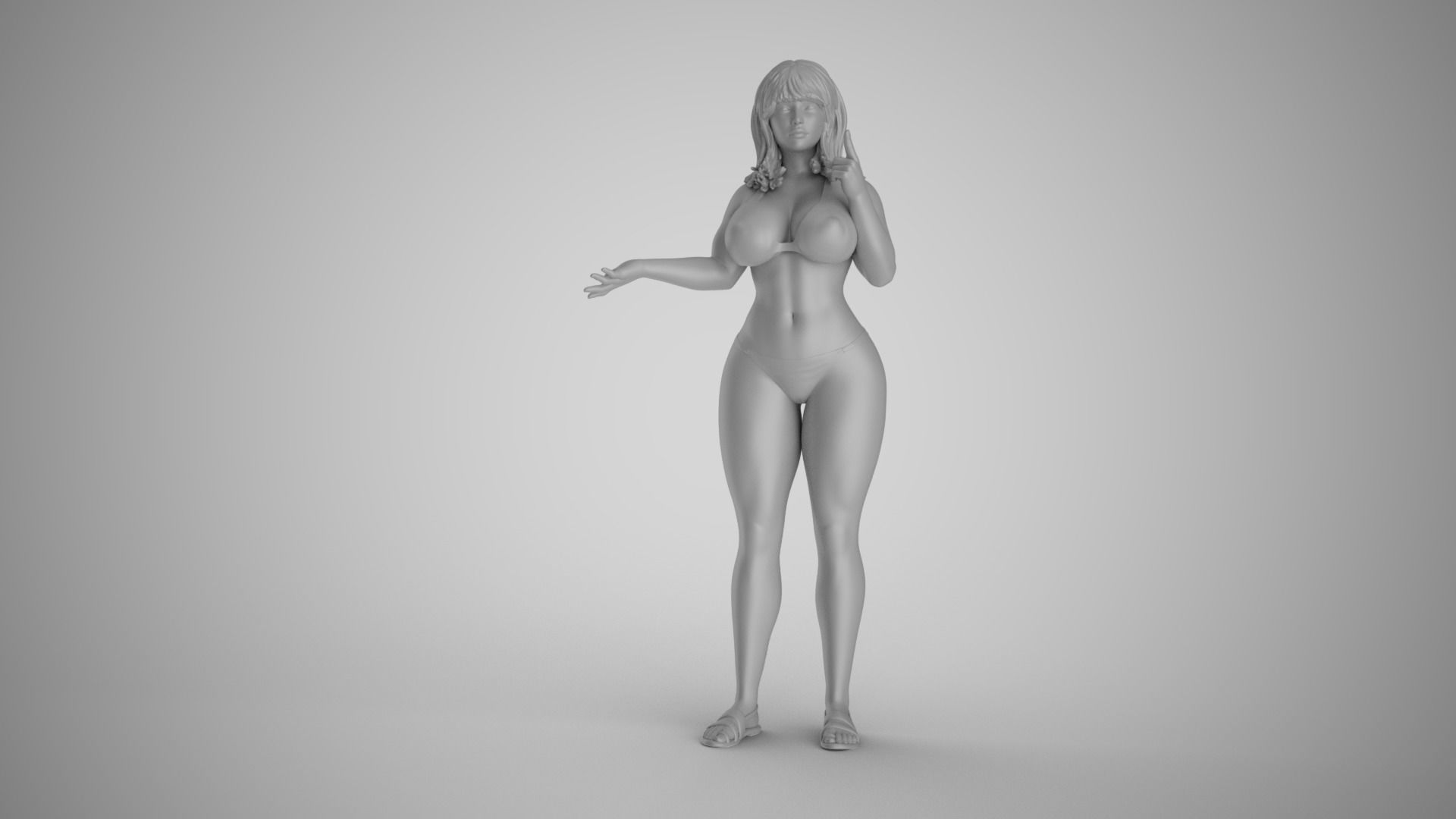 Woman Telling her Troubles 3D print model_20